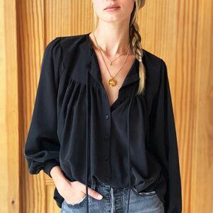 Emerson Fry Poet Blouse Black Size Small